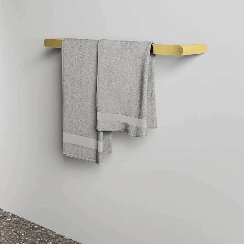 Immagine di Ideal Standard CONCA barra portasciugamani L.60 cm, doppia, finitura brushed gold T4501A2
