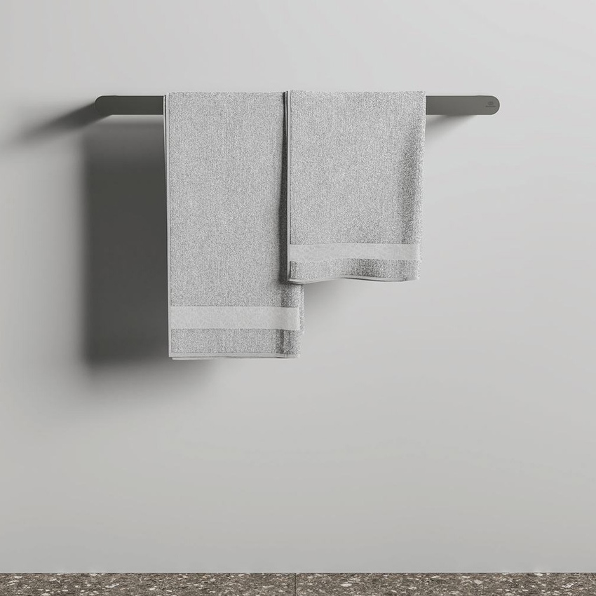 Immagine di Ideal Standard CONCA barra portasciugamani L.60 cm, doppia, finitura magnetic grey T4501A5