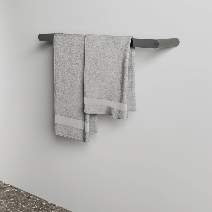 Immagine di Ideal Standard CONCA barra portasciugamani L.60 cm, doppia, finitura magnetic grey T4501A5