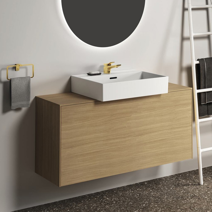 Immagine di Ideal Standard CONCA portasciugamani ad anello, squadrato, finitura brushed gold T4502A2