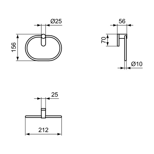 Immagine di Ideal Standard CONCA portasciugamani ad anello, finitura cromo T4503AA