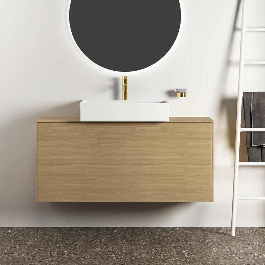 Immagine di Ideal Standard CONCA portasapone a parete, in vetro opaco con supporto metallico, finitura brushed gold T4509A2
