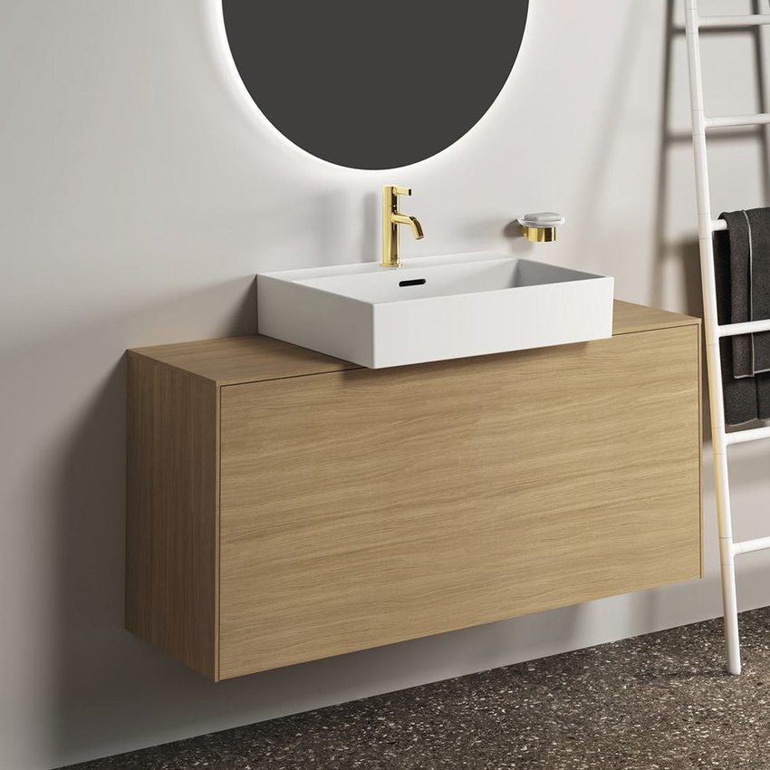 Immagine di Ideal Standard CONCA portasapone a parete, in vetro opaco con supporto metallico, finitura brushed gold T4509A2