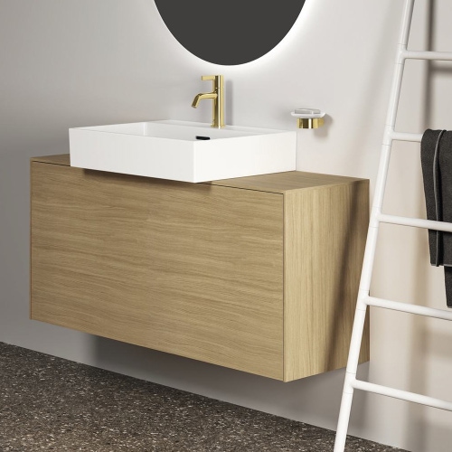 Immagine di Ideal Standard CONCA portasapone a parete, in vetro opaco con supporto metallico, finitura brushed gold T4509A2