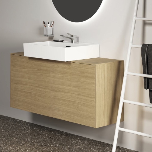 Immagine di Ideal Standard CONCA portaspazzolino squadrato, in vetro opaco con supporto metallico, finitura silver storm T4504GN