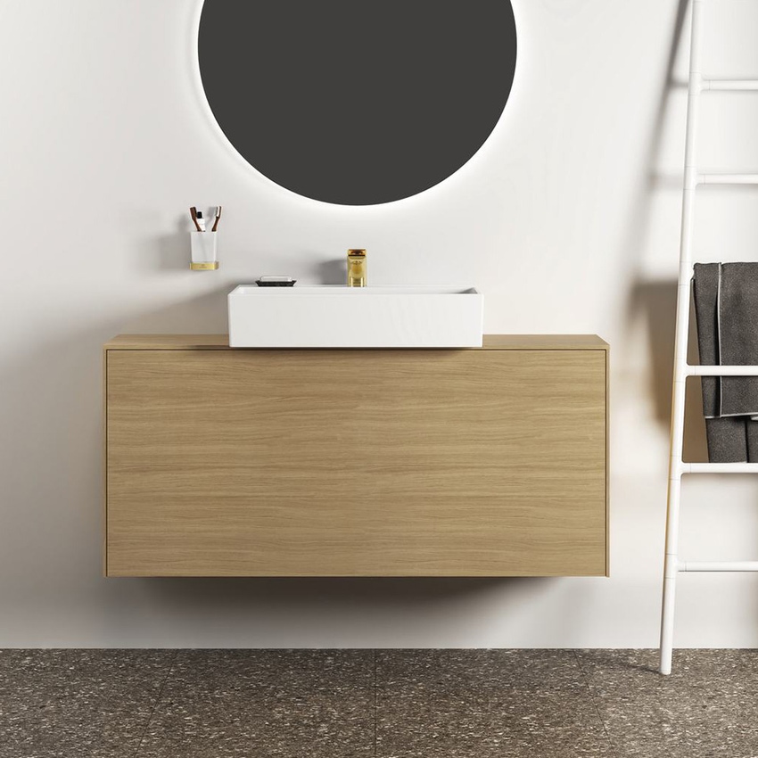 Immagine di Ideal Standard CONCA portaspazzolino squadrato, in vetro opaco con supporto metallico, finitura brushed gold T4504A2