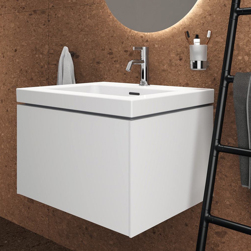 Immagine di Ideal Standard CONCA portaspazzolino in vetro opaco, con supporto metallico, finitura cromo T4505AA