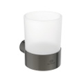 Immagine di Ideal Standard CONCA portaspazzolino in vetro opaco, con supporto metallico, finitura magnetic grey T4505A5