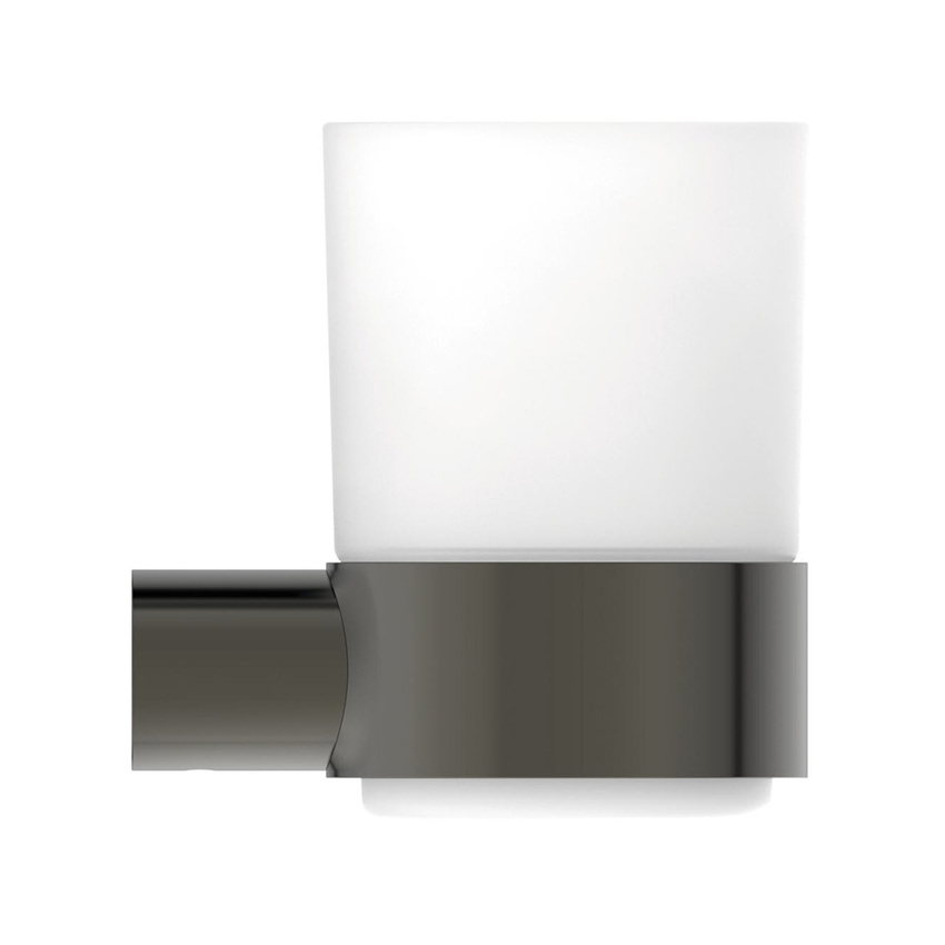 Immagine di Ideal Standard CONCA portaspazzolino in vetro opaco, con supporto metallico, finitura magnetic grey T4505A5