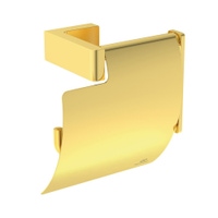 Immagine di Ideal Standard CONCA portarotolo squadrato con copertura, finitura brushed gold T4496A2