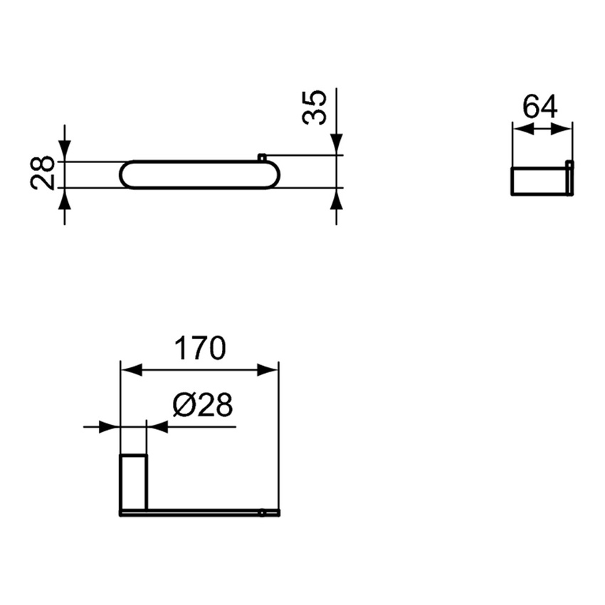 Ideal Standard T4508AA CONCA portasapone squadrato a parete, in