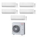 Immagine di Toshiba SEIYA R32 Climatizzatore a parete penta split inverter bianco | unità esterna 10 kW unità interne 7000+7000+13000+13000+16000 BTU RAS-5M34U2AVG-E+RAS-B[20|20|33|33|42]E2KVG-E
