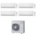 Immagine di Toshiba SEIYA R32 Climatizzatore a parete quadri split inverter bianco | unità esterna 8 kW unità interne 5000+5000+7000+7000 BTU RAS-4M27U2AVG-E+RAS-B[15|15|20|20]E2KVG-E