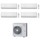 Toshiba SEIYA R32 Climatizzatore a parete quadri split inverter bianco | unità esterna 8 kW unità interne 5000+5000+10000+16000 BTU RAS-4M27U2AVG-E+RAS-B[15|15|25|42]E2KVG-E