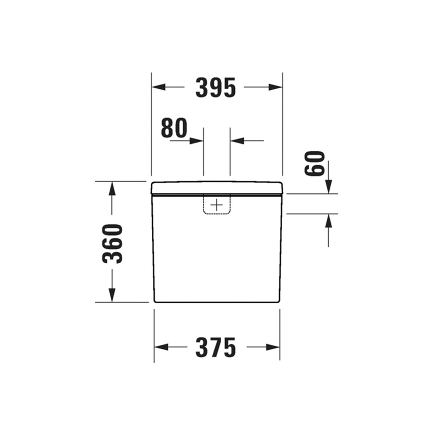Immagine di Duravit D-NEO cassetta di sciacquo, con batteria Dual Flush, per attacco sinistro basso, pulsante finitura cromo, colore bianco 0944100005