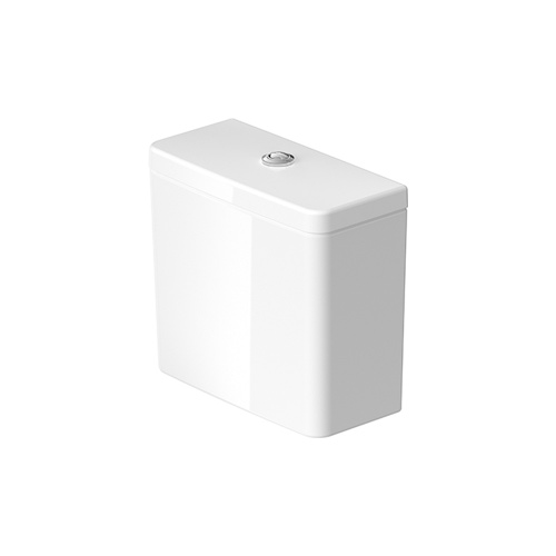 Immagine di Duravit D-NEO cassetta di sciacquo, con batteria Dual Flush, per attacco sinistro basso, pulsante finitura cromo, colore bianco 0944100085