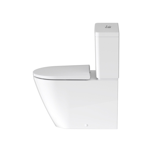 Immagine di Duravit D-NEO cassetta di sciacquo, con batteria Dual Flush, per attacco sinistro basso, pulsante finitura cromo, colore bianco 0944100085