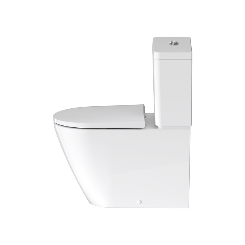Immagine di Duravit D-NEO cassetta di sciacquo, con batteria Dual Flush, per attacco sinistro basso, pulsante finitura cromo, colore bianco 0944100005