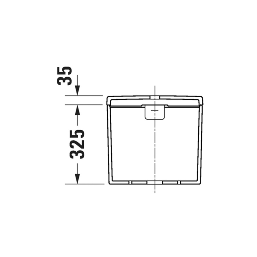 Immagine di Duravit D-NEO cassetta di sciacquo, con batteria Dual Flush, per attacco sinistro basso, pulsante finitura cromo, colore bianco 0944100005
