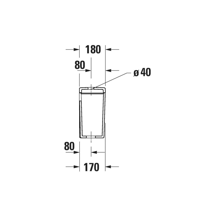 Immagine di Duravit D-NEO cassetta di sciacquo, con batteria Dual Flush, per attacco sinistro basso, pulsante finitura cromo, colore bianco 0944100005