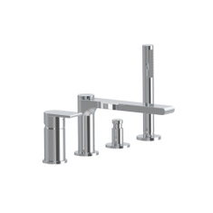 Immagine di Bellosta JEANS miscelatore per bordo vasca, senza scarico, con deviatore e doccetta, finitura cromo 01-4801/2/A