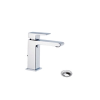 Immagine di Bellosta JQ miscelatore lavabo monoforo H.14 P.12 cm, con scarico, con risparmio energetico, finitura cromo 01-7805/R
