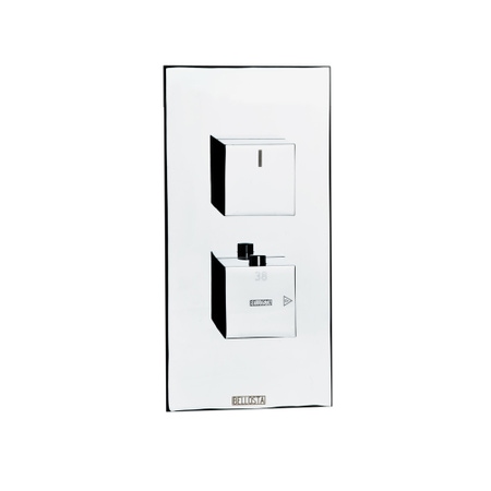 Immagine di Bellosta JQ miscelatore termostatico per doccia, ad incasso, con 3 uscite, senza corpo incasso, finitura cromo 01-0912/3/P/E
