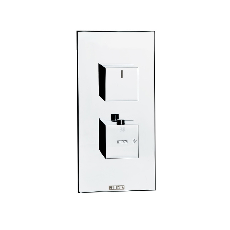 Immagine di Bellosta JQ miscelatore termostatico per doccia, ad incasso, con 3 uscite, senza corpo incasso, finitura cromo 01-0912/3/P/E