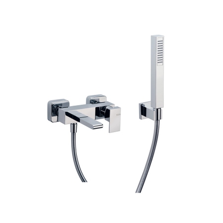 Immagine di Bellosta JQ miscelatore esterno per vasca, con deviatore, doccetta e flessibile 150 cm, finitura cromo 01-7801/A1