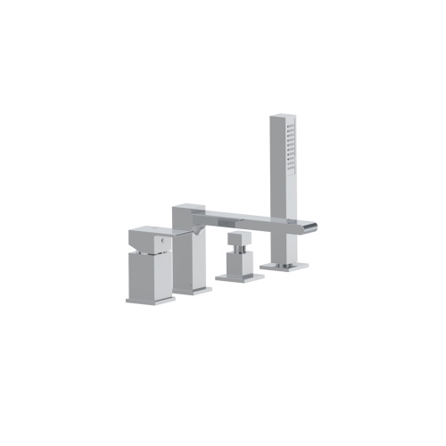 Immagine di Bellosta JQ miscelatore per bordo vasca, con deviatore, doccetta e flessibile 150 cm, finitura cromo 01-7801/2/A