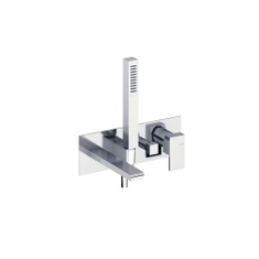 Immagine di Bellosta JQ miscelatore ad incasso per vasca, con deviatore, doccetta, bocca vasca e flessibile 150 cm, senza corpo incasso, finitura cromo 01-7800/2/P/E