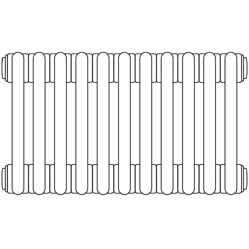 Immagine di Irsap TESI 3 radiatore 11 elementi H.180 L.49.5 P.10,1 cm, colore grigio titanio metallizzato finitura lucido RT3180011L3IRNON