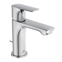 Immagine di Ideal Standard CONNECT AIR miscelatore monocomando H.15 cm per lavabo, con asta di comando e scarico piletta, finitura cromo A7007AA