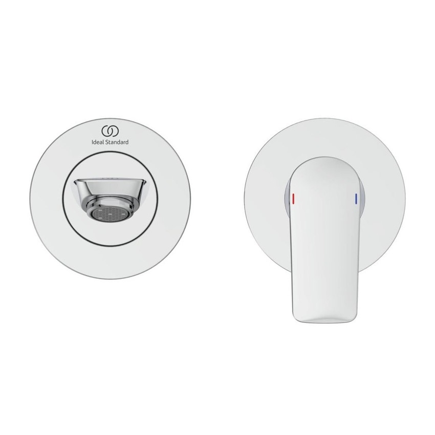 Immagine di Ideal Standard CONNECT AIR miscelatore monocomando lavabo per installazione a parete, bocca di erogazione da 18.5 cm, finitura cromo A7029AA