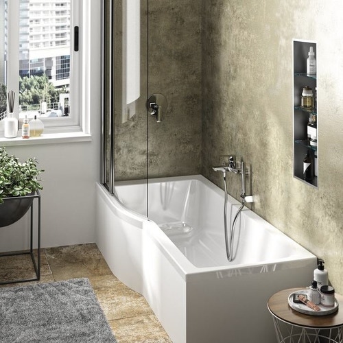 Immagine di Ideal Standard CONNECT AIR miscelatore monocomando esterno per vasca/doccia, finitura cromo A7056AA