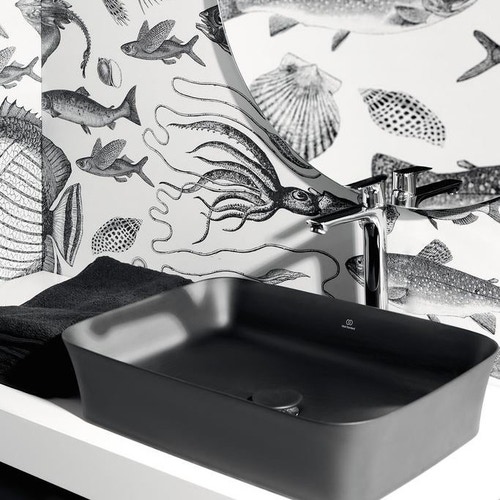 Immagine di Ideal Standard CONNECT AIR miscelatore monocomando da appoggio su piano, con asta di comando e scarico piletta, finitura cromo A7025AA