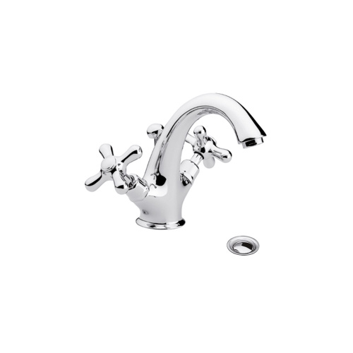 Immagine di Bellosta ROMINA gruppo lavabo monoforo H.17 cm, con scarico, finitura cromo 01-0305/5/C