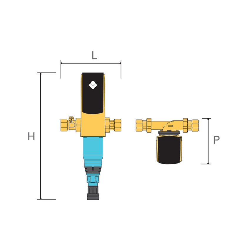 Immagine di BWT Cillit MULTIPUR A DELTAPI HY 1 1/4" filtro autopulente automatico temporizzato a differenza di pressione 012966AB