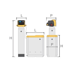 Immagine di Cillit Neckar 118 NT-Bio addolcitore biblocco automatico elettronico a microprocessore per acqua ad uso potabile 013659AC