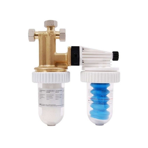 Immagine di BWT Cillit IMMUNO + F COMPACT BY-PASS composto da un filtro di sicurezza a cartuccia lavabile e un dosatore polifosfati di Cillit 55 M-H  012027AA