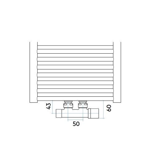 Immagine di Irsap ARES scaldasalviette, 34 tubi, 3 intervalli, H.172 L.38 P.3 cm, attacchi centrali 50 mm, colore bianco standard finitura lucido Cod.01 EIG038B01IR05NNN01
