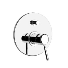 Immagine di Gessi GOCCIA miscelatore per doccia, a parete, con deviatore automatico bagno/doccia, 2 vie, senza corpo incasso, finitura cromo 44678#031