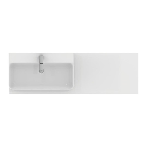Immagine di Ideal Standard CONCA mobile sottolavabo sospeso L.160 H.55 P.50.5 cm, con 4 cassetti, interno colore antracite, esterno laccato colore bianco finitura opaco T3989Y1