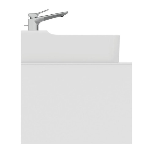Immagine di Ideal Standard CONCA set con mobile sottolavabo L.160 cm, 2 cassetti, colo bianco finitura opaco e lavabo L.80 cm con foro rubinetteria e troppopieno, colore bianco finitura lucido T3983Y1+T382601
