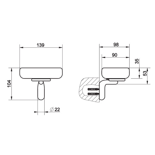 Immagine di Gessi GOCCIA ACCESSORI portasapone in Gres, a parete, colore nero 38002#031