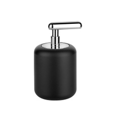Immagine di Gessi GOCCIA ACCESSORI dispenser in Gres, d'appoggio, colore nero, finitura cromo 38038#031