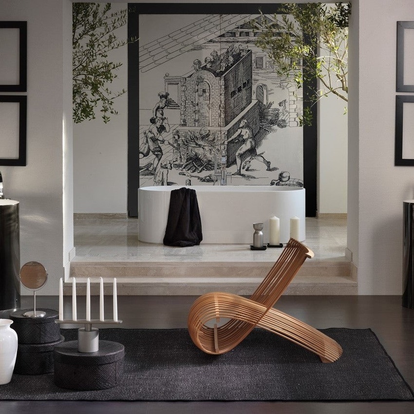 Immagine di Flaminia OVAL vasca 170 cm in pietraluce, colore bianco finitura lucido OV170B