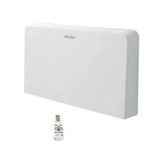 Immagine di Olimpia Splendid Bi2 SLR Air inverter 600 DC Ultraslim, ventilconvettore radiante per installazione solo verticale con comando touch remote, colore bianco 01858