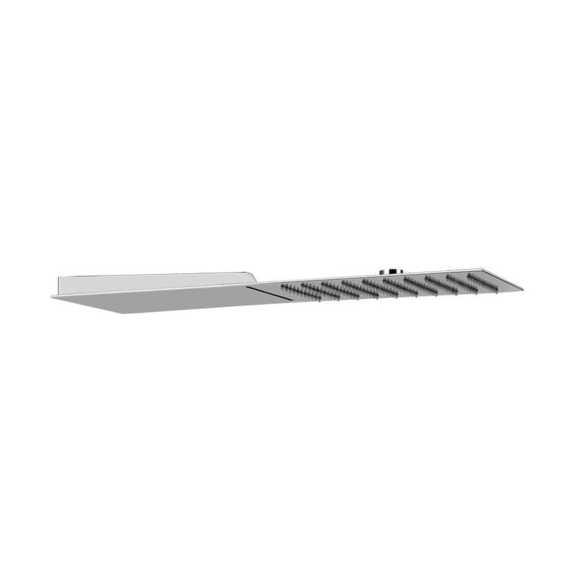 Immagine di Gessi WELLNESS sistema multifunzione a parete Quadro 200 con funzioni pioggia/cascata, colore nero finitura opaco 33063#299