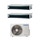 Samsung CANALIZZABILE BASSA/MEDIA PREVALENZA R32 Climatizzatore canalizzabile dual split inverter | unità esterna 5 kW unità interne 9000+12000 BTU AJ050TXJ2KG/EU+AJ0[26|35]TNLPEG/EU
